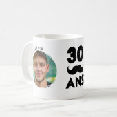 Aangepaste mug 30 jaar oud 2 foto's vooraf koffiemok (Voorkant links)