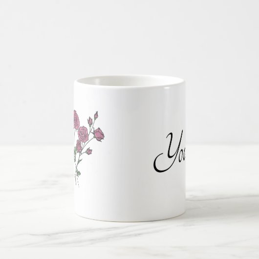 Aangepaste 'Mug Peace Love Flowers' Koffiemok (Center)