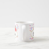 Aangepaste mug, roos bloemen bekertje, aangepaste  espresso kop (Achterkant)