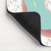 Aangepaste Muis 3D Strooi Gebeekt Turquoise Donuts Muismat (Hoek)