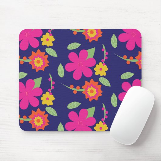 Aangepaste Muis Hippy Bloementuin Muismat (Met muis)