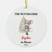 Aangepaste Muis Notenkraker Foto Kerstmis Keramisch Ornament (Voorkant)