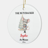 Aangepaste Muis Notenkraker Foto Kerstmis Keramisch Ornament (Links)