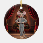 Aangepaste Muis Notenkraker Foto Kerstmis Keramisch Ornament (Achterkant)