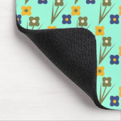 Aangepaste Muismat Abstracte Florals Aqua (Hoek)