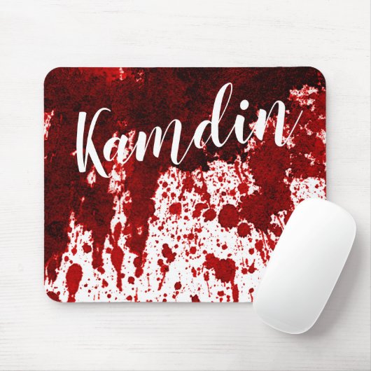 Aangepaste Muismat Bloedplaatje Vampier Gothic (Met muis)