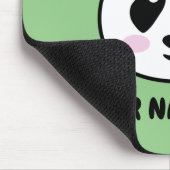 Aangepaste Muismat met schattig panda-beer tekenen (Hoek)