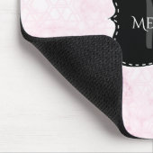 Aangepaste Muismat roze, droge geometrische marmer (Hoek)