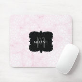 Aangepaste Muismat roze, droge geometrische marmer (Met muis)