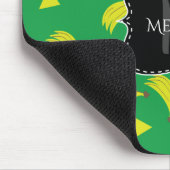 Aangepaste Muismat roze giftige geometrische banan (Hoek)