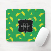 Aangepaste Muismat roze giftige geometrische banan (Met muis)