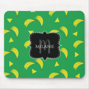 Aangepaste Muismat roze giftige geometrische banan