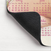 Aangepaste Muismat roze kalender 2016 Baby Foto (Hoek)
