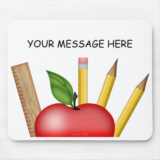 Aangepaste Muismat voor Apple-leerkrachten (Voorkant)
