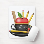 Aangepaste Muismat voor docenten Apple Teacup (Met muis)