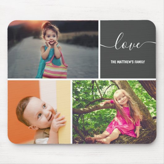 Aangepaste Muismat voor drie fotocollage (Voorkant)