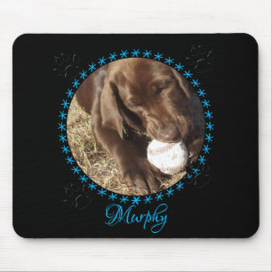 Aangepaste Muismat voor huisdieren (zwart/blauw me