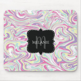 Aangepaste muismat Water Marmer Pastel Draaikolken