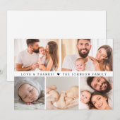 Aangepaste MULTI-Foto Liefde & Dank Baby Shower Bedankkaart (Voorkant / Achterkant)