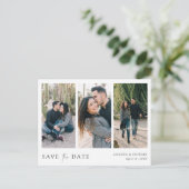 Aangepaste Multi Foto opslaan Datum Uitnodiging Briefkaart (Staand voorkant)