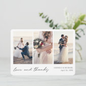 Aangepaste multi-fotocollage Hartelijk dank voor u Bedankkaart (Staand voorkant)