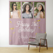 Aangepaste Multi Photo Birthday Party Wall Backdro Wandkleed (In situ)