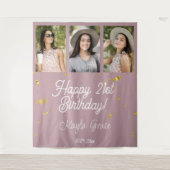 Aangepaste Multi Photo Birthday Party Wall Backdro Wandkleed (Voorkant)