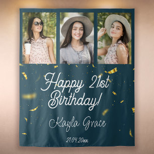 Aangepaste Multi Photo Birthday Party Wall Backdro Wandkleed