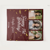 Aangepaste Multi Photo Birthday Party Wall Backdro Wandkleed (Voorkant (horizontaal))