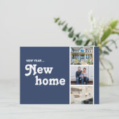 Aangepaste Multi Photo Nieuwjaar Nieuw Huis Feestdagenkaart (Staand voorkant)