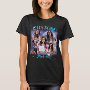Aangepaste Multi Photo, Retro  Bootleg voor Liefde T-shirt