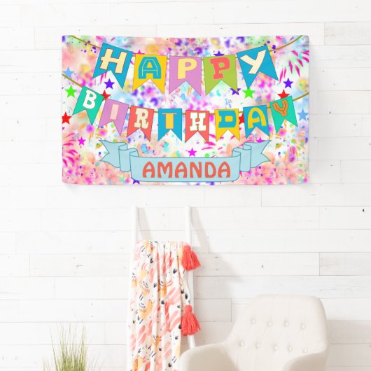 Aangepaste multicolor-partijbanner spandoek (Insitu)