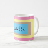 Aangepaste Multicolor Pastels Koffiemok (Voorkant rechts)