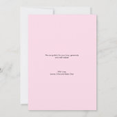 Aangepaste multifunctionele foto's Zacht roze baby Bedankkaart (Achterkant)