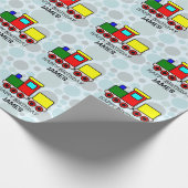 Aangepaste multikleurentrein cadeaupapier (Hoek)