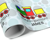 Aangepaste multikleurentrein cadeaupapier (Rol Hoek)