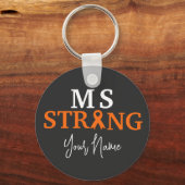 Aangepaste Multiple sclerose bewustzijn MS sterk Sleutelhanger (Voorkant)