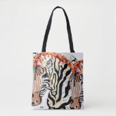 Aangepaste multiprintCanvas tas/Zebras Tote Bag (Voorkant)