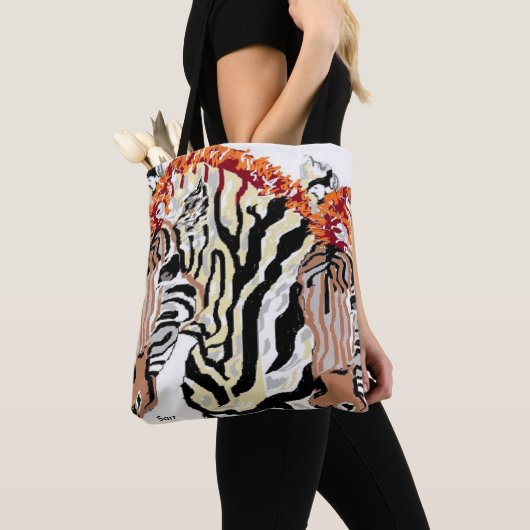 Aangepaste multiprintCanvas tas/Zebras Tote Bag (Dichtbij)