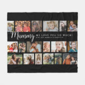 Aangepaste mummie 18 fotocollage fleece deken (Voorkant (Horizontaal))