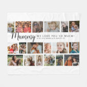 Aangepaste mummie 18 fotocollage fleece deken (Voorkant (Horizontaal))