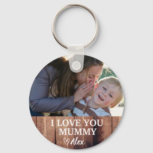 Aangepaste Mummy-sleutelhanger, Ik hou van jou Mum Sleutelhanger (Voorkant)