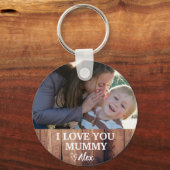 Aangepaste Mummy-sleutelhanger, Ik hou van jou Mum Sleutelhanger (Voorkant)