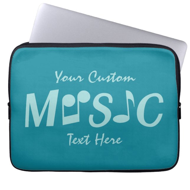 Aangepaste MUSIC-laptophoezen Laptop Sleeve (Voorkant)