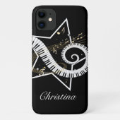 Aangepaste Musical Star golden notes Case-Mate iPhone Case (Achterkant)