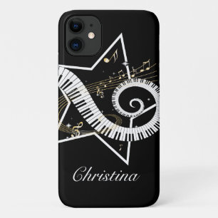 Aangepaste Musical Star golden notes Case-Mate iPhone Case