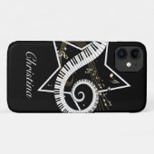 Aangepaste Musical Star golden notes Case-Mate iPhone Case (Achterkant (horizontaal))