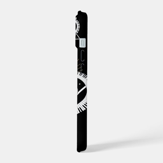 Aangepaste Musical Star golden notes iPhone 15 Case (Linkerkant)