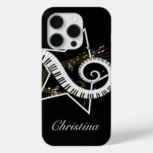 Aangepaste Musical Star golden notes iPhone 6 ca 15 Pro Case