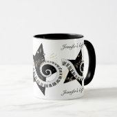 Aangepaste Musical Star golden notes Mok (Voorkant rechts)